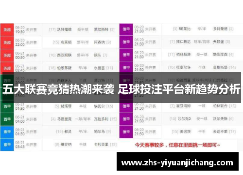 五大联赛竞猜热潮来袭 足球投注平台新趋势分析